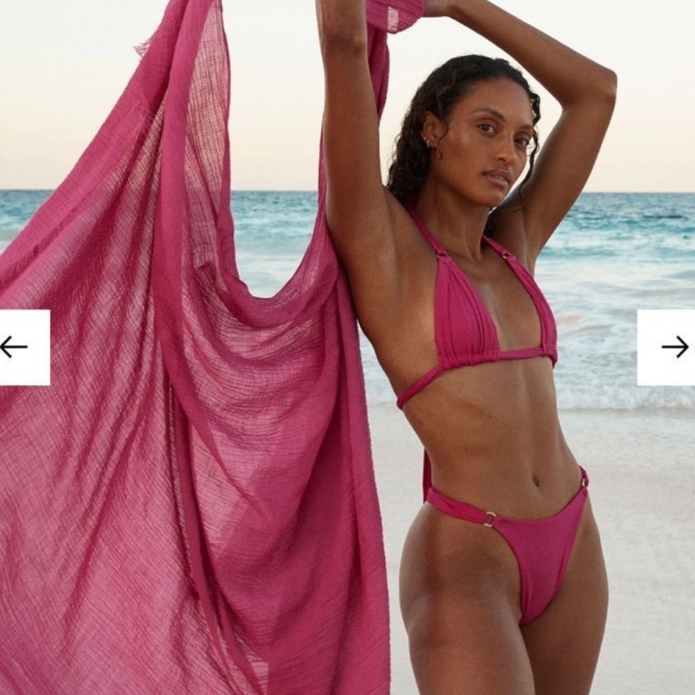 Monday Swimwear Pink Bikini Medium NEW